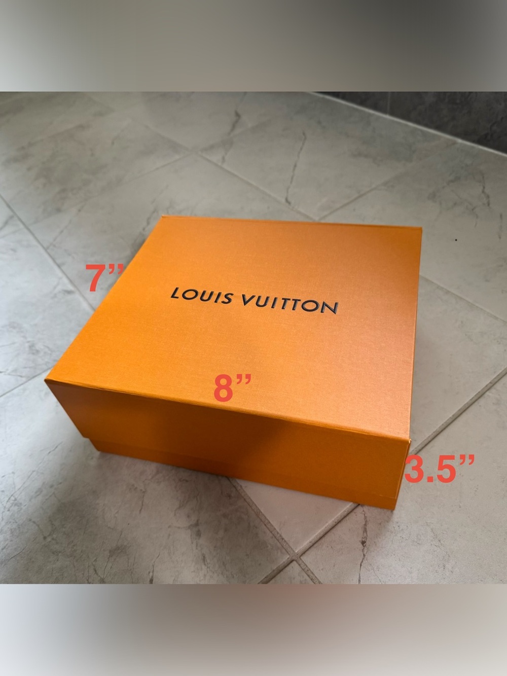 Authentic Louis Vuitton Gift Box with Blue Ribbon Empty, for Leather bags